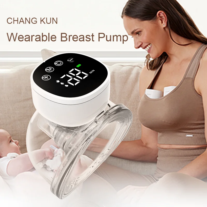 baby wearable silicon portable wireless feeding Breast Milk Pump Intelligent  Hands Free Electric Breast milk Pump