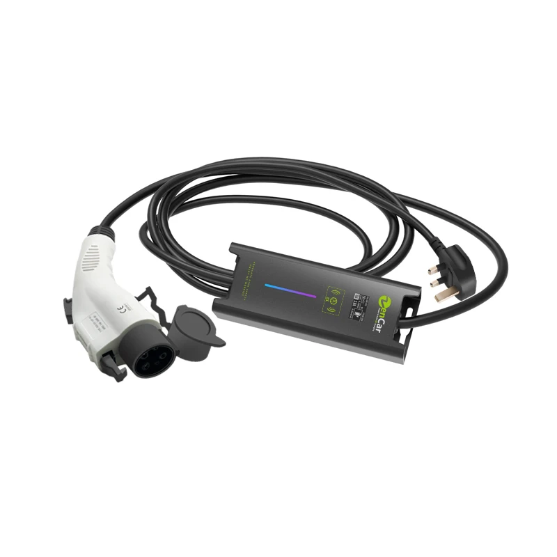 
 13 A zencar Evse Уровень 2 зарядное устройство для электромобиля Ev портативное с вилкой Стандарта Великобритании  