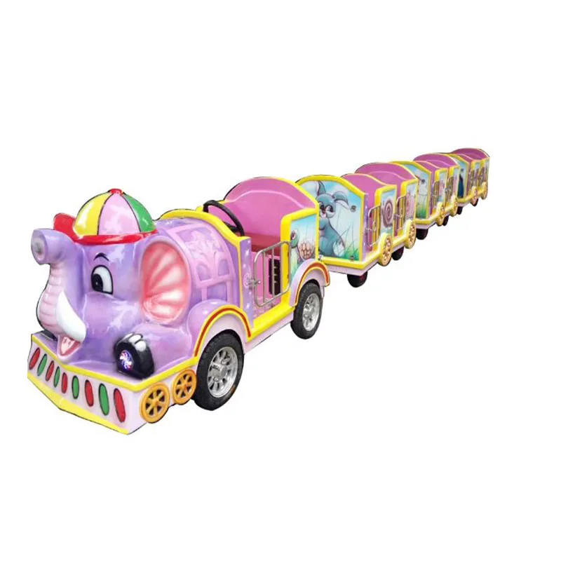 Scenic Electric Amusement Park Equipment Children Riding Facilities Trackless Trains
