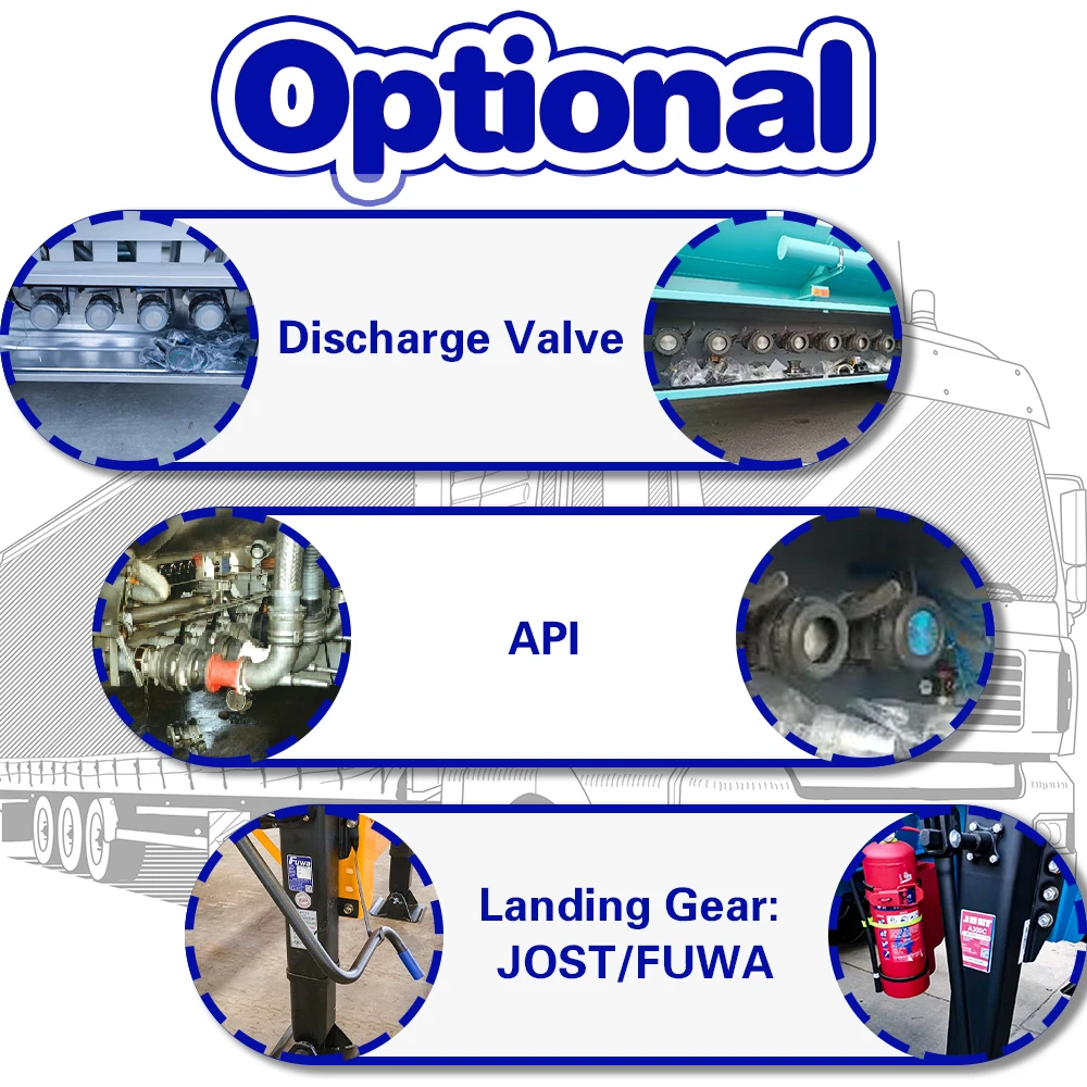 40000 to 60000 Liters Capacity Gasoline Diesel Tank Trailer Fuel Tanker With Fast Shipping