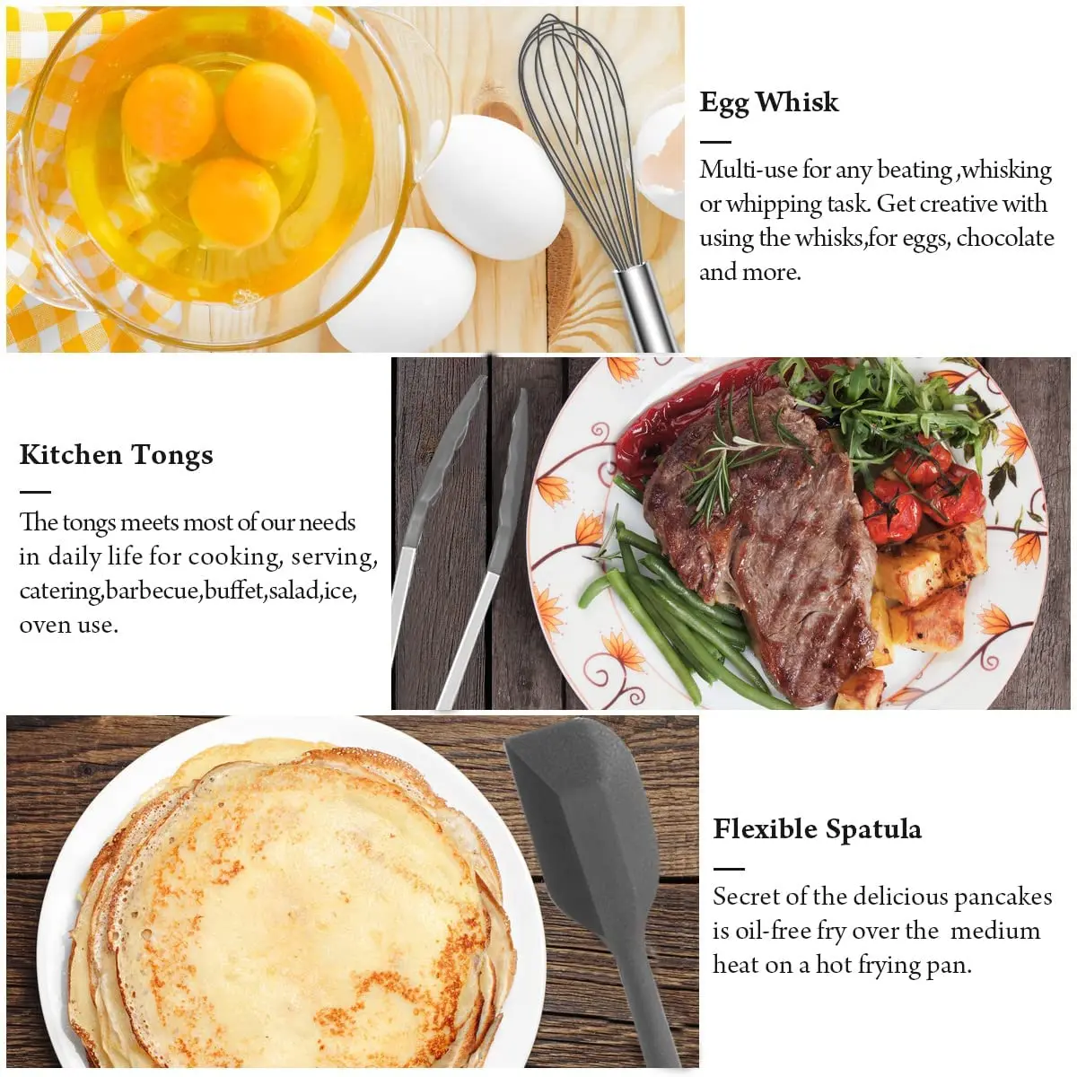 Wholesale Non Stick Kitchen Gadgets Silicone Kitchen Utensils with Skimmer Turner Spatula Kitchenware