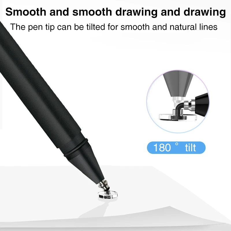 
New Design 2 in 1 Double Sides Precision Fine Disc Tip Pencil Metal Universal Touch Screens Tablet Stylus Pens 