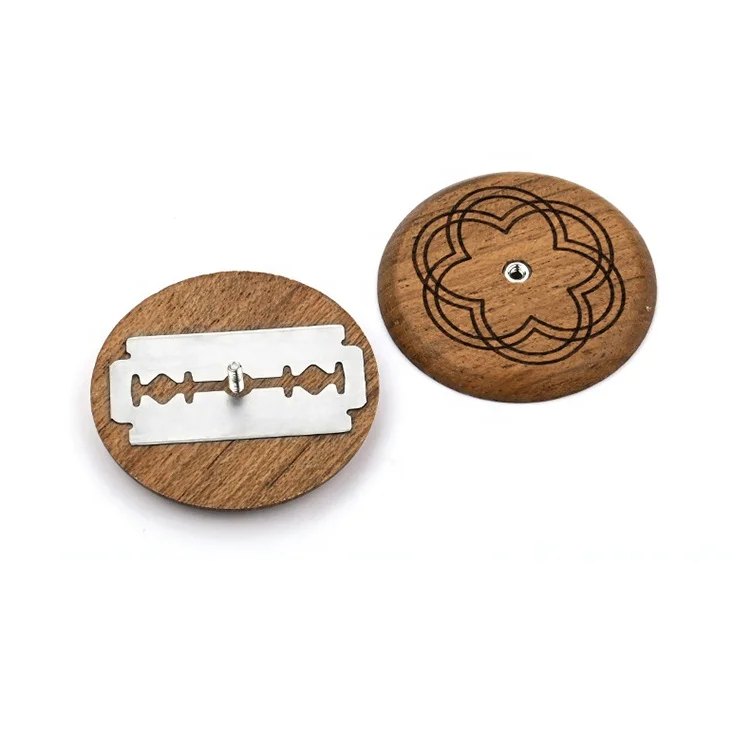 Wooden Stainless Steel Round UFO Bread Lame French Baguette Bread Baker Scoring Lame Slashing Tool Cutter Knife