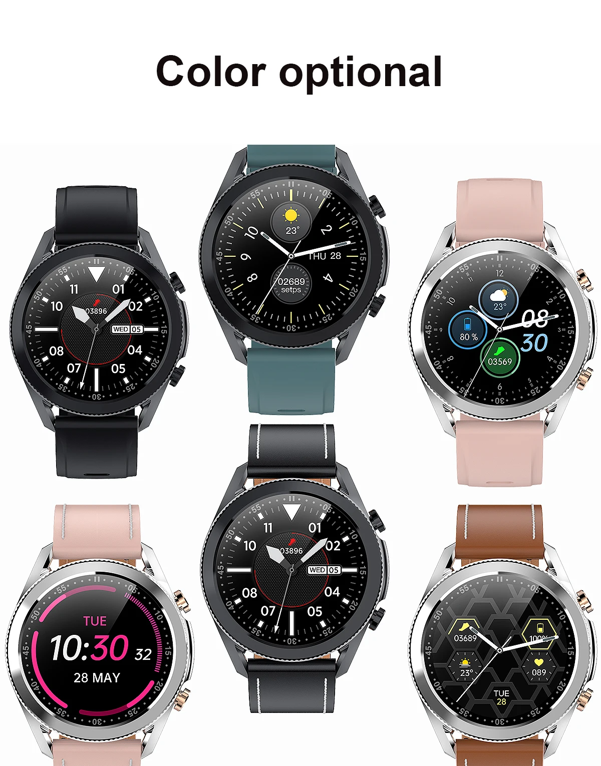 Silicone Band Wrist Cell Phone Pocket Women Smart Watch Fitness Touch Screen Mobile Waterproof Automatic Sleeping Monitor Watch