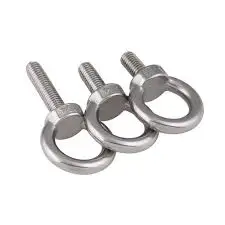 A2 A4 Stainless Steel Bolt Fasteners 6mm 8mm 10mm 12mm Threaded Eye Bolt with Polishing Finish GB Standard Hex Bolt
