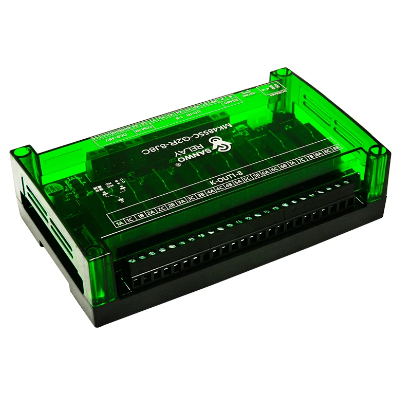 8-канальный RS485 интерфейс связи I/O Модуль 12V/24V 16A G2R реле поддерживает стандарт Modbus-RTU