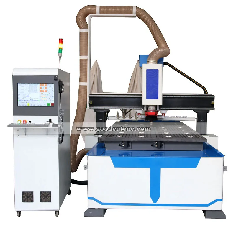 professional 1325 auto tool changer wood cnc router with rotary attachment