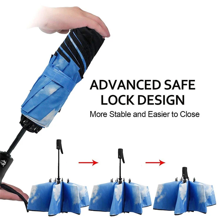 Hands Free C Handle Double Layer Upside Down Reversible Inversion Reverse Inverted Umbrella Reversible Umbrella with C Handle