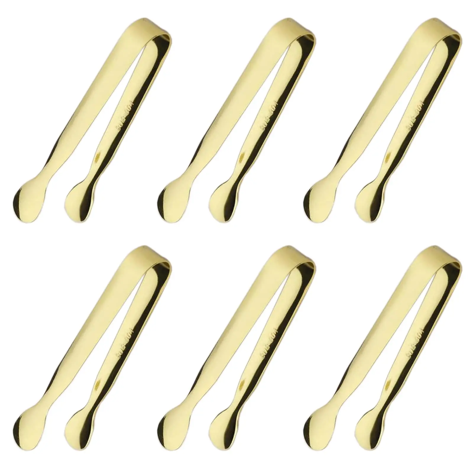 Gold Mini Sugar Ice Tongs 4.3Inch Stainless Steel Small Kitchen Serving Tongs For Appetizers Tea Party Coffee Bar Desserts