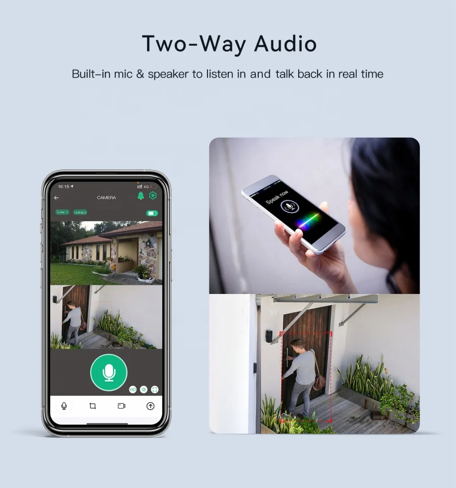 Outdoor Waterproof Security WiFi Camera Dome Security Surveillance Wireless CCTV Camera 4MP Solar Camera