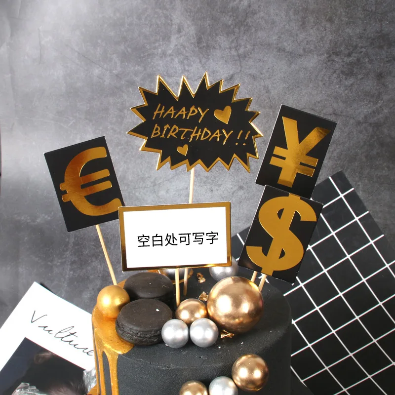 
Монопольное украшение для торта на день рождения, украшение для торта на день рождения 