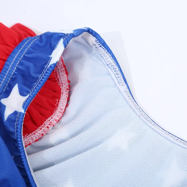 Индивидуальные профессиональные детские костюмы для малышей 4th of July baby купальники с принтом цельный Комплект девочек по заводской цене