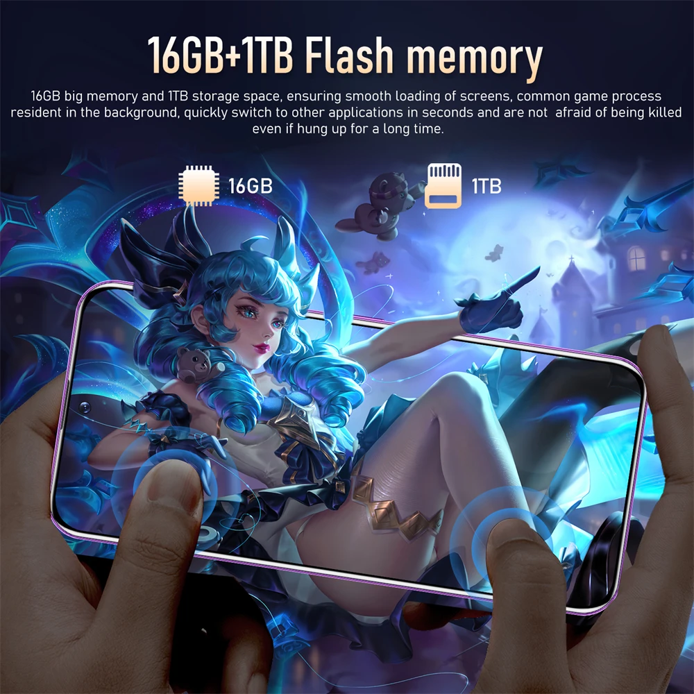 Big Screen Android13.0 Mobile Phone 16GB+1TB Support Dual Sim Card+tf Card Smartphone Brand New S22 Ultra 7.3inch 5G Smart Phone