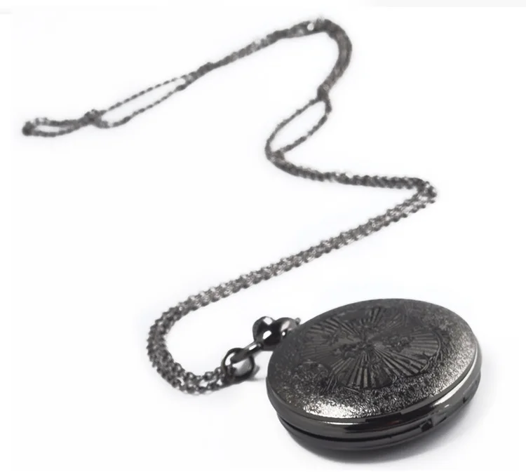 Pocket Watch Roman Classic Retro Hollow out Quartz Watch Alloy 12/24 Hour Scale 60 Minute Scale