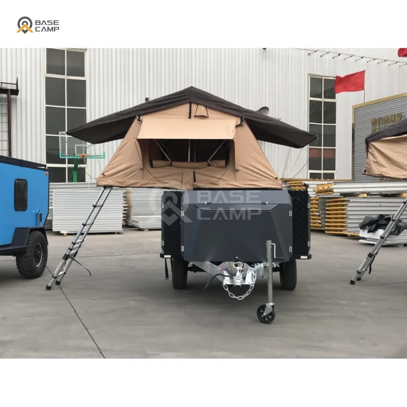 Folding Road Camper Trailers Tent Trailer Car Trailers Travel Caravan 6 Bed Fold Out