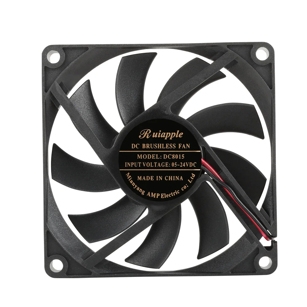 High Quality 8cm 80x80x15mm 80mm 5V 12V 24V 48V 8015 DC Brushless Mini axial Fan