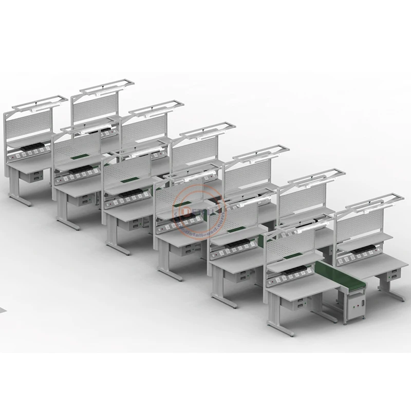 mobile phone conveyor line factory esd electronics laptop assembly line working table