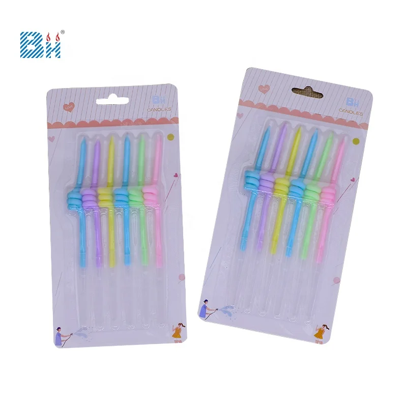 Birthday candles Cake Mate Crazy Curl Neon Birthday Candles 6ct