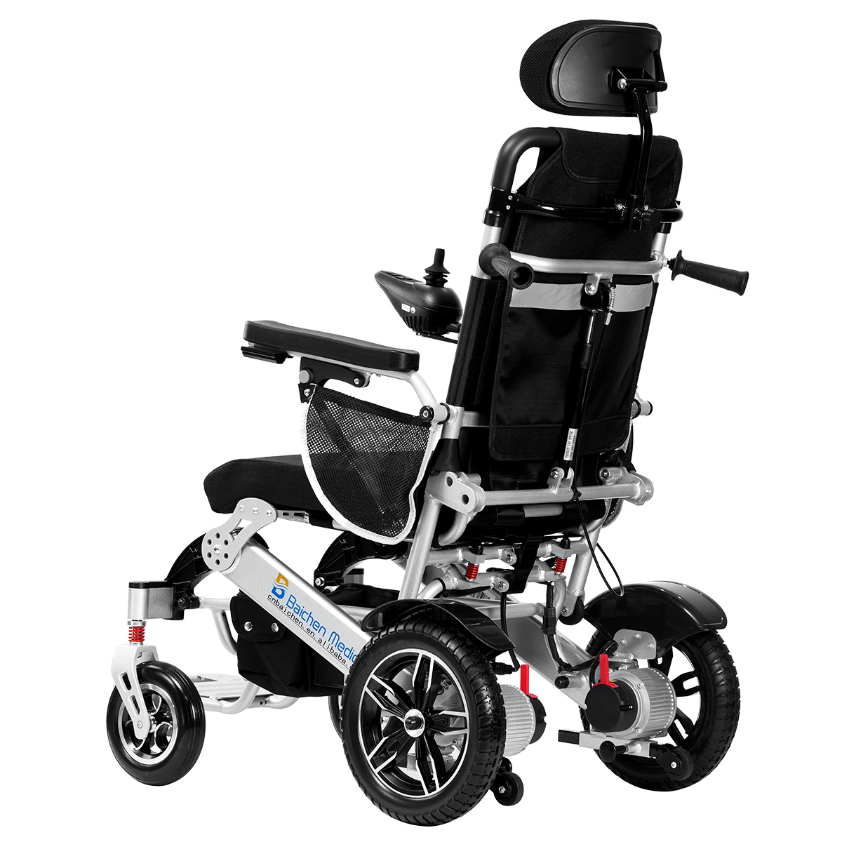 2024 Folding Lightweight Aluminum Beach Wheelchairs Luxury  Reclining Electric Wheelchair For Disabled