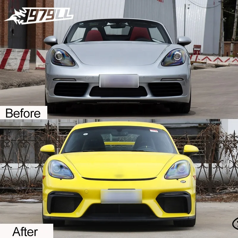 Carbon Fiber Rear Trunk Wing 2016-2023 982 Spoiler Lip Wings upgrade to GT4 body kit Tail Wing  For Porsche Cayman 718 Boxster