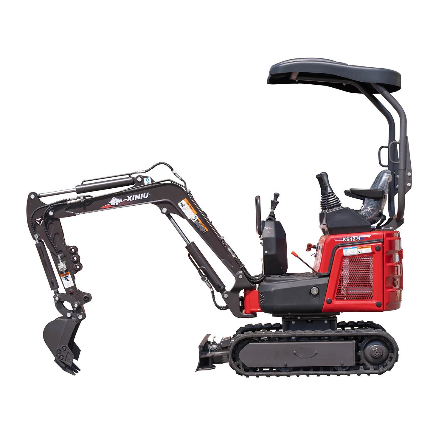 xiniu 1200kg  Mini Rhinoceros ks12-9 Crawler Excavator 1.2 Ton Small Mini Digger  three cylinder engine bagger