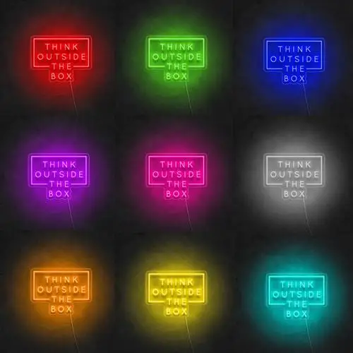 Think Outside The Box Neon Sign Drop Shipping Custom Neon Sign
