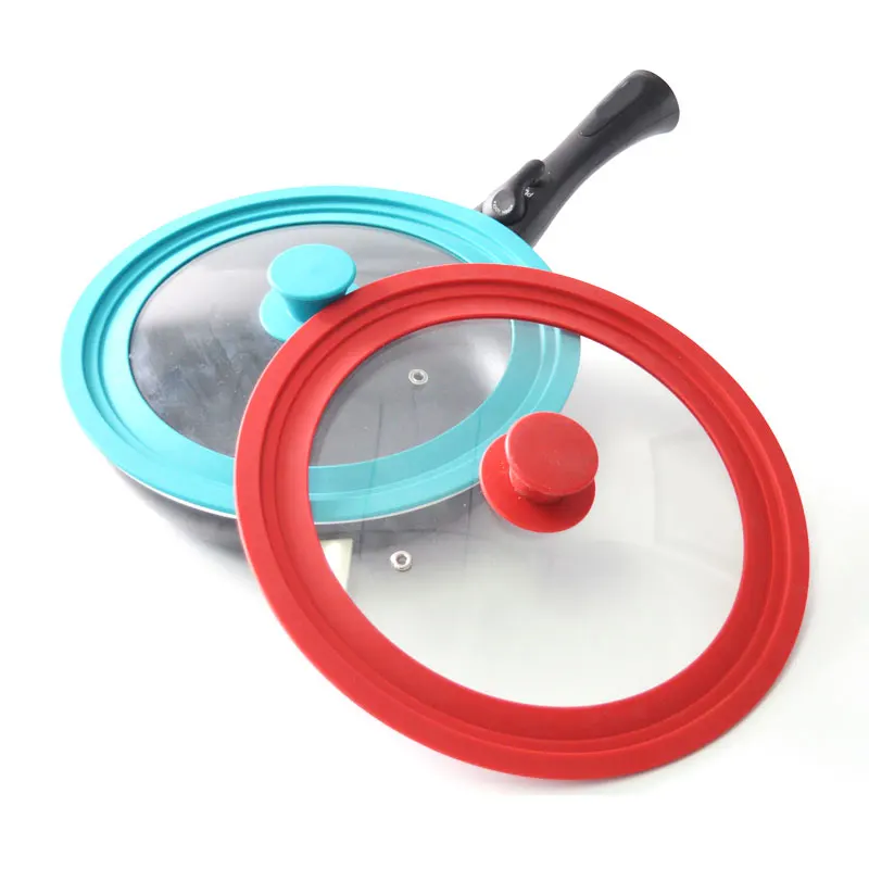 Multifunctionalsize Lid Pots Pans Silicone Glass Lid