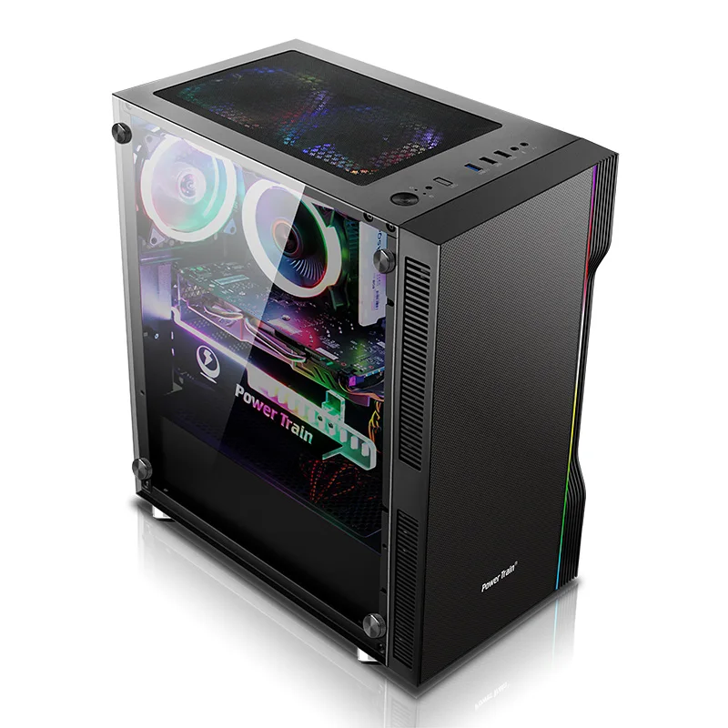 ES300 new design full side transparent desktop pc computer case