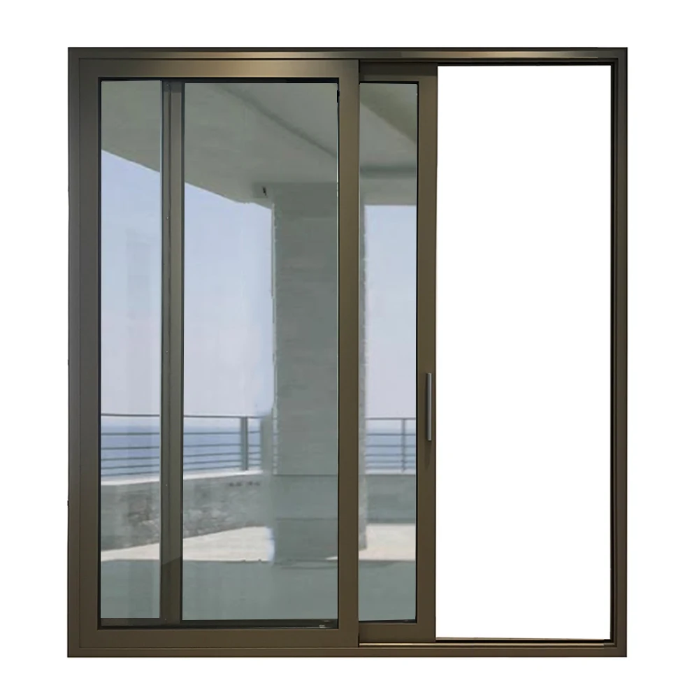 Aluminium sliding doors tempered glass door smooth track large sliding door Shanghai Factory