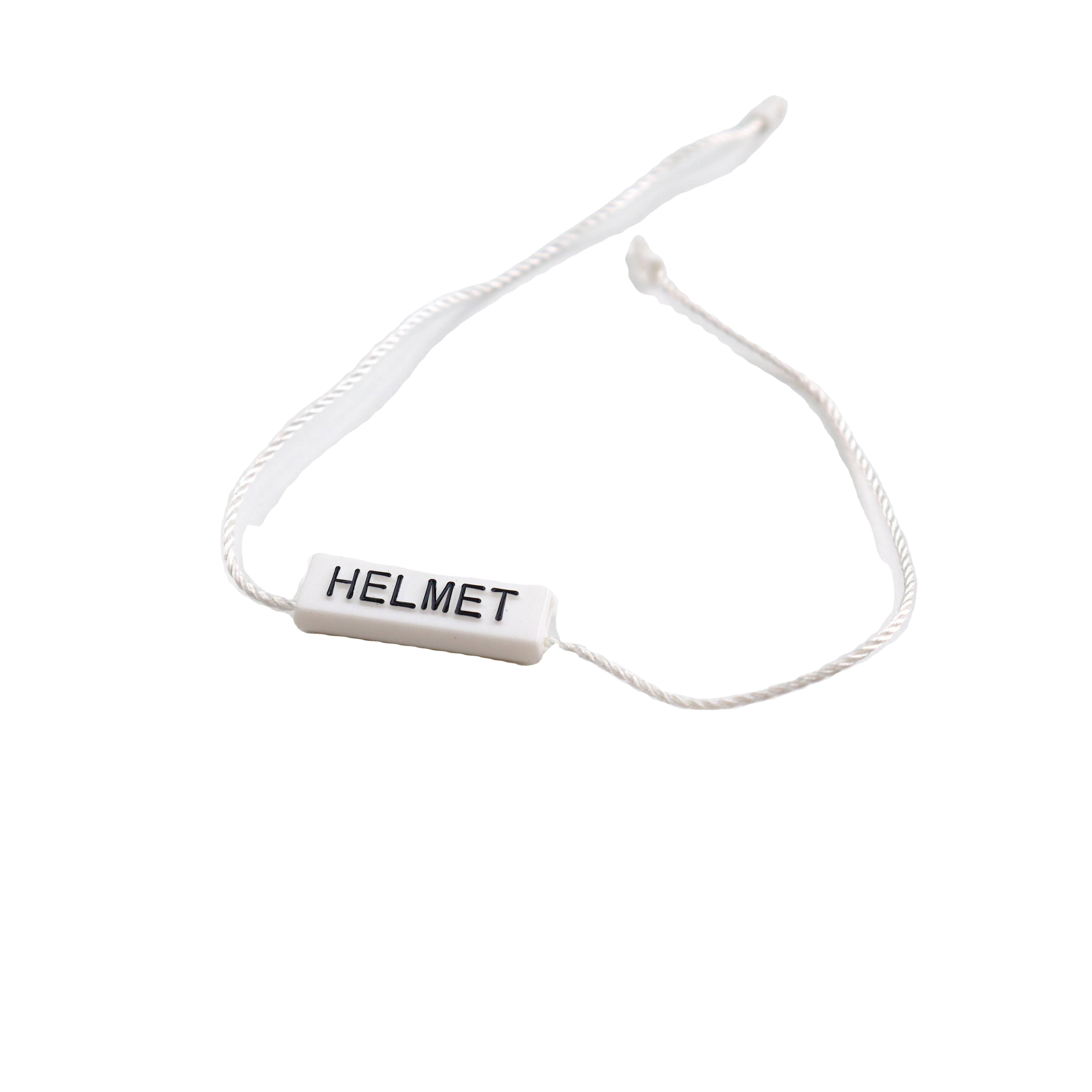 Manufacture Custom Brand Name Plastic Seal Snap Lock Hang Tag String Fastener For Clothing Security Rope Cord Seal