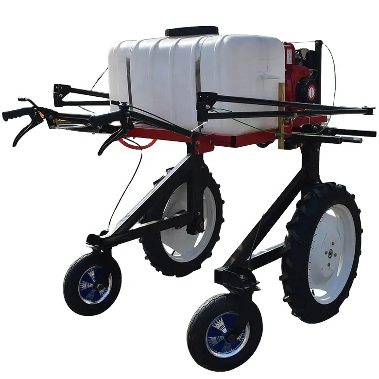 High Efficiency Four Wheel Sprayer Hand Push Gasoline / Diesel Engine Boom Sprayer For Farm
