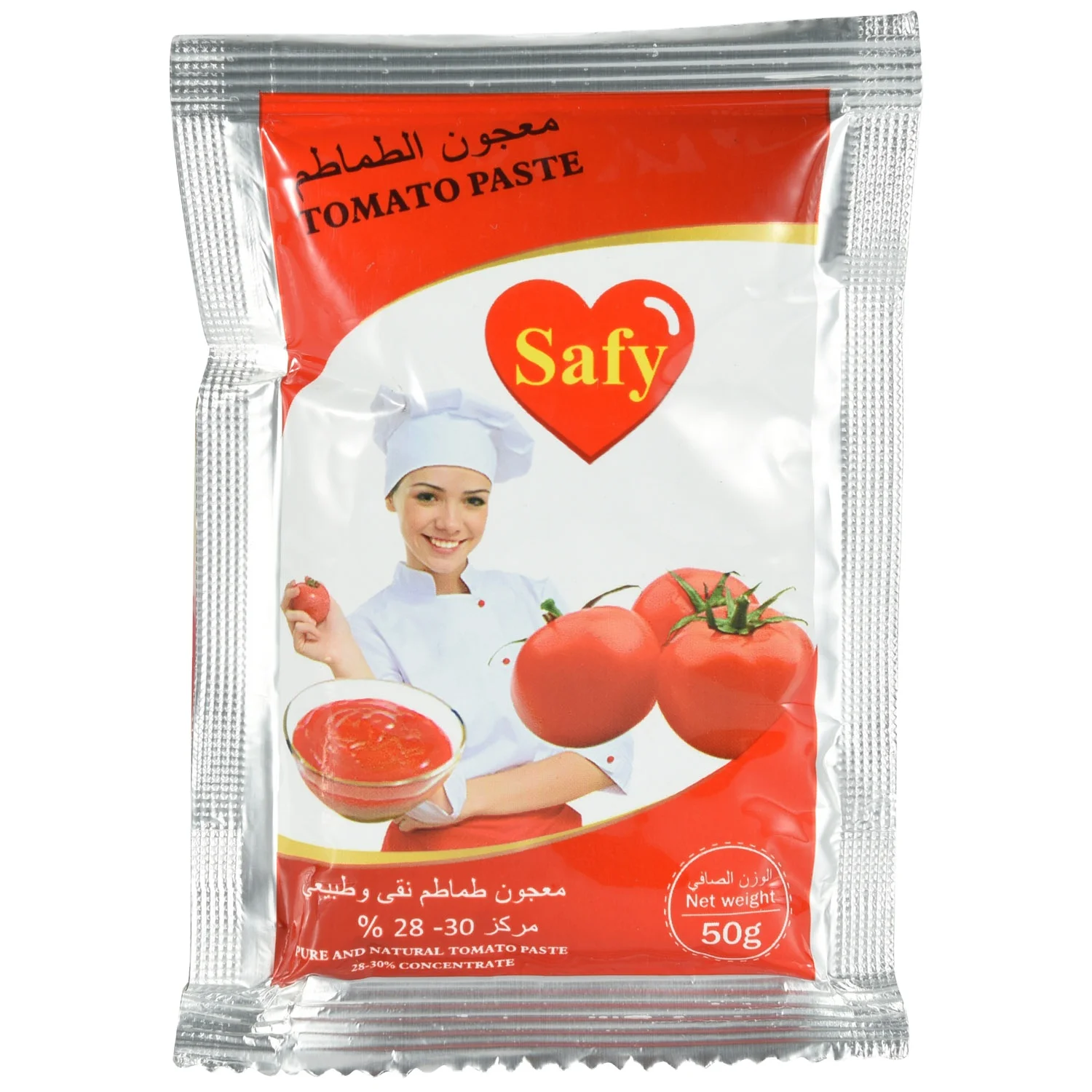 tomato sauce sachet packing 56g x25x4/CTN