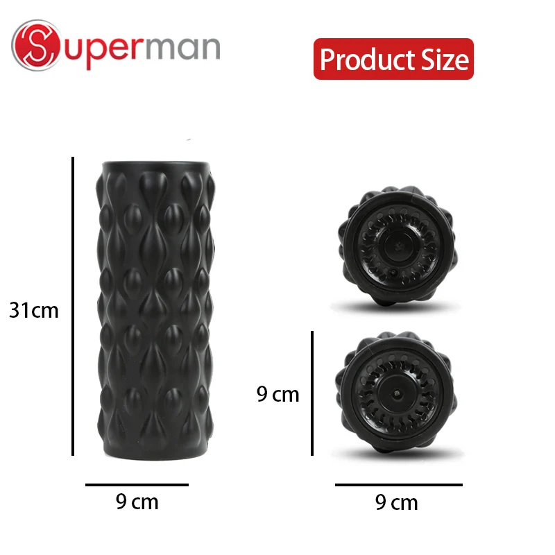 Vibrating massage roller foam roller for muscle massage yoga vibration roller wireless yoga massager