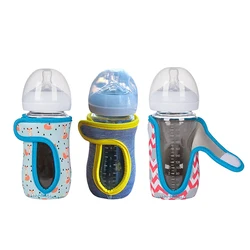 8 oz Bottle Cover Non-Slip Grip Eco-Friendly Neoprene Baby Bottle Cover