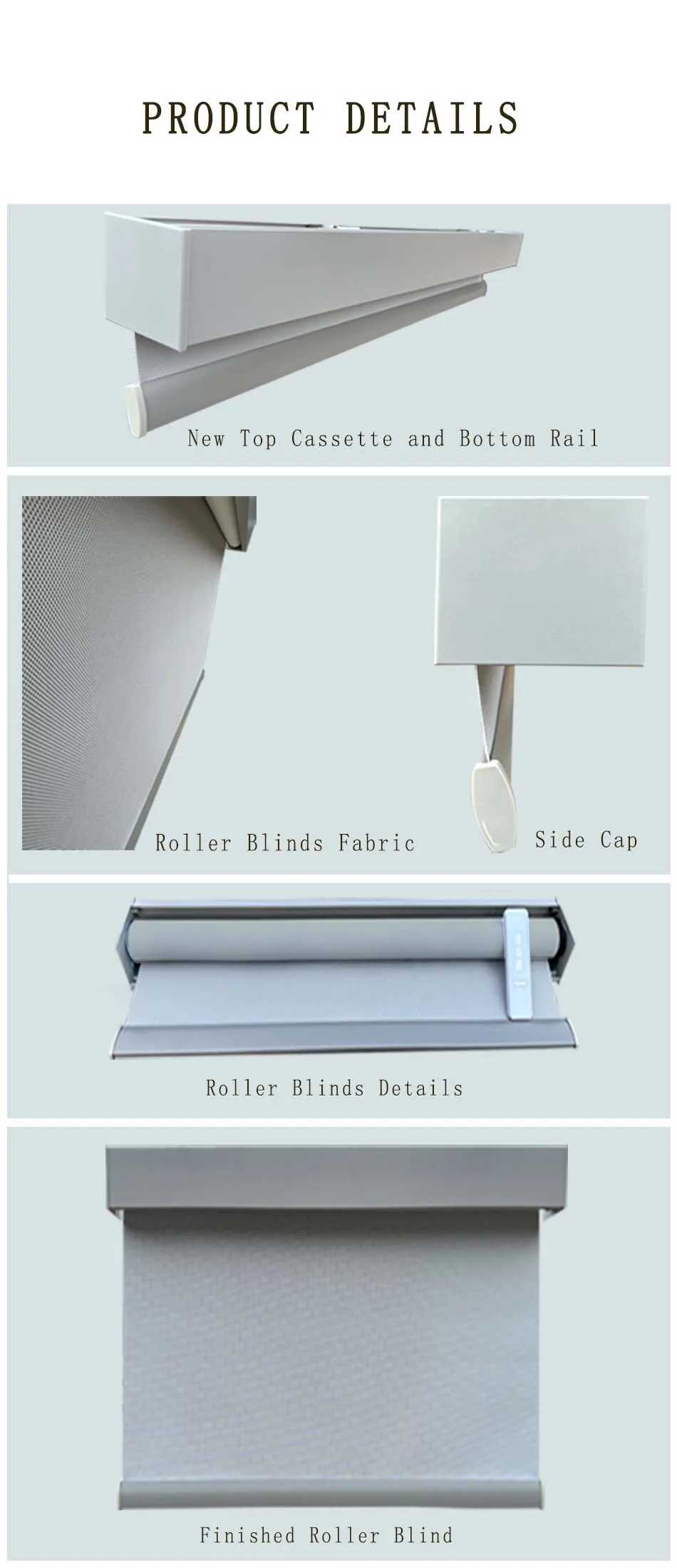 Customized dual sheer motorized automatic electric remote control roller shades blinds windows roller blinds