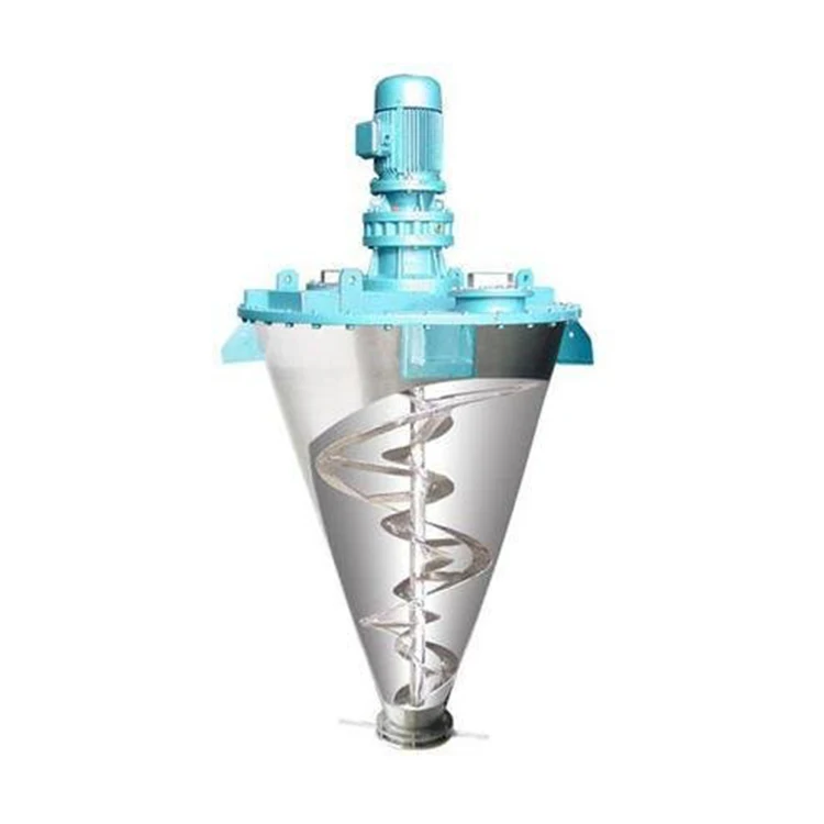 Double screw lifting baldes conical mixer/vertical ribbon blender for fertilizer laboratory powder mixer