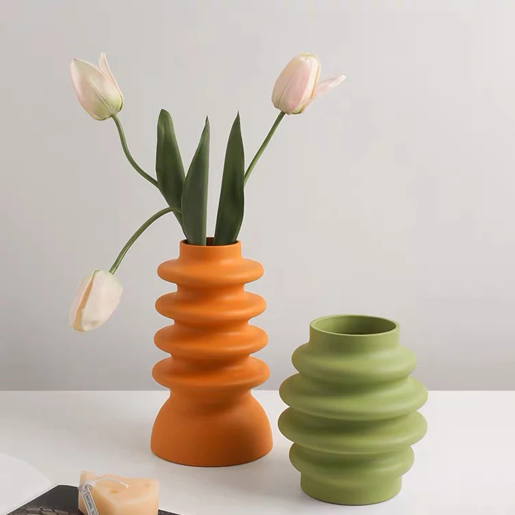 Fashionable Luxury Ceramic Decorative Flower Vase Home Desktop Decor Modern Ceramic Nordic Flower Vases