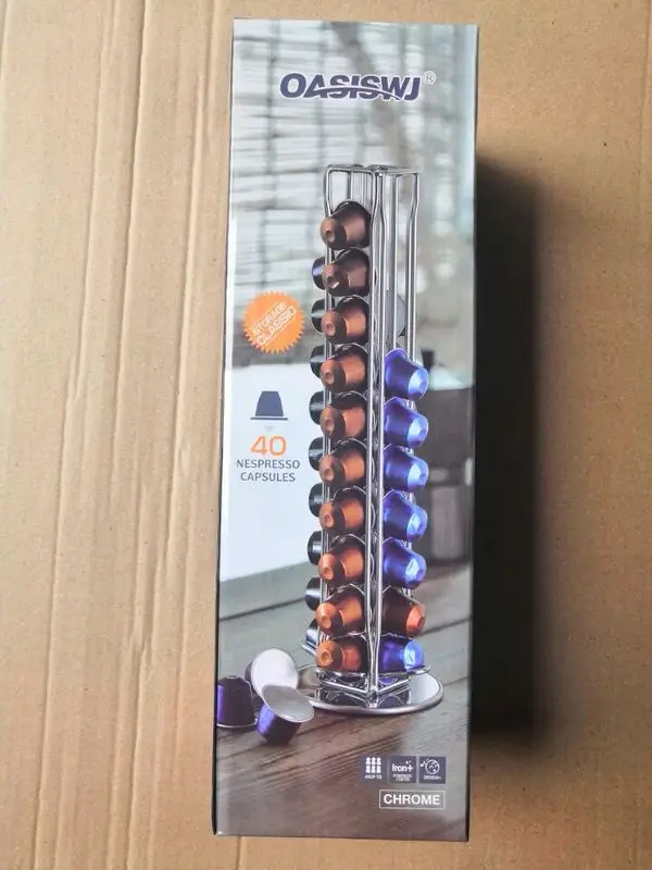 new design modern gold rotating mobile coffee capsule holder for sale