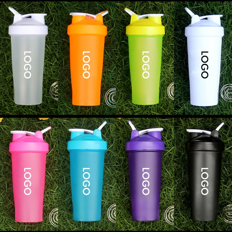 600ml Custom Logo Gym Shaker Bottle Portable Fitness Sports Water Cup Direct Plastic Drinking Protein Shaker for Adults