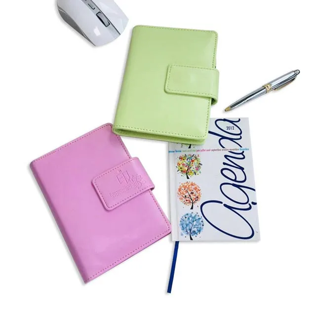 Office Personalized Ring Binder Diary New Cute Candy 6 Rings Binder Planner Opp Bag OEM Leather Cover Notebook A6 Gift Leather