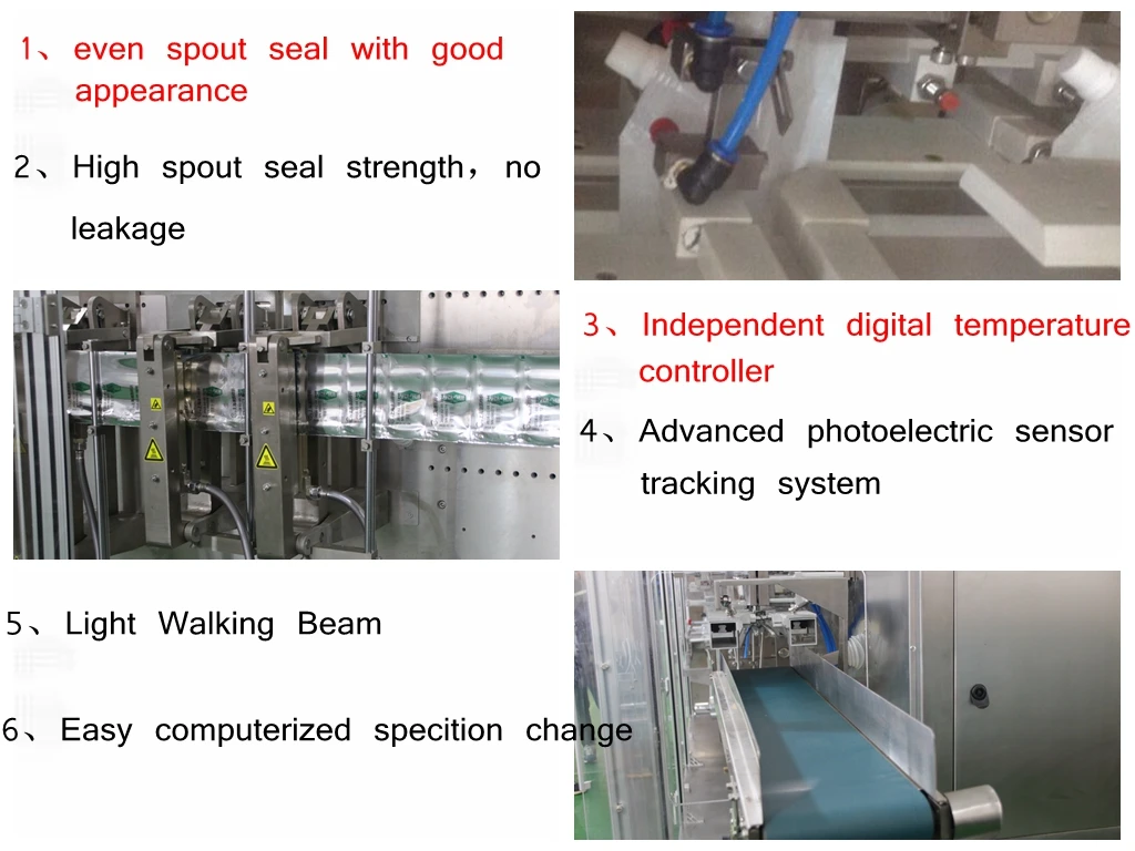 Multi-function Packaging Machines Automatic Spouted Standing Doypack Liquid Beverage Juice Ba Standup Pouch Filling Machine