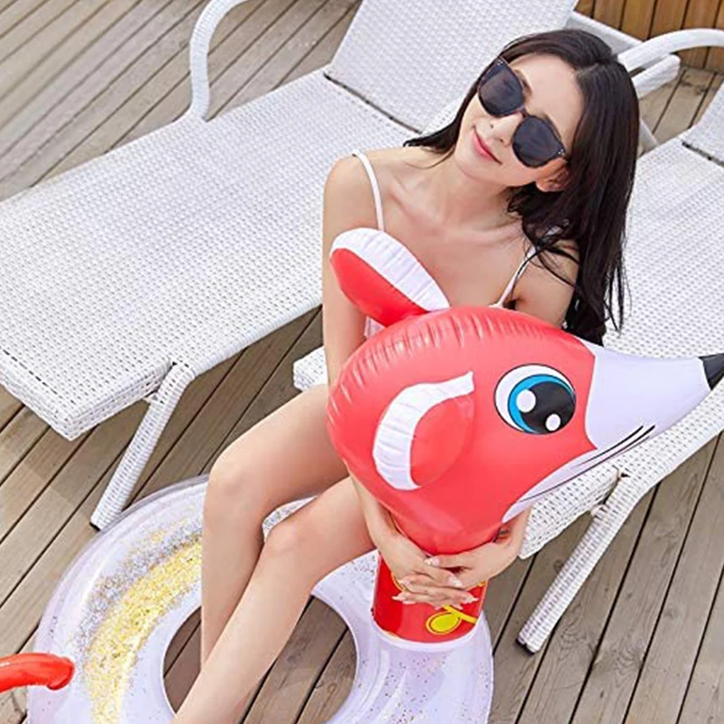 heavy duty PVC inflatable Chinese glitter zodiac rat swimming tube sparkle mouse beach swim ring pool floaitng