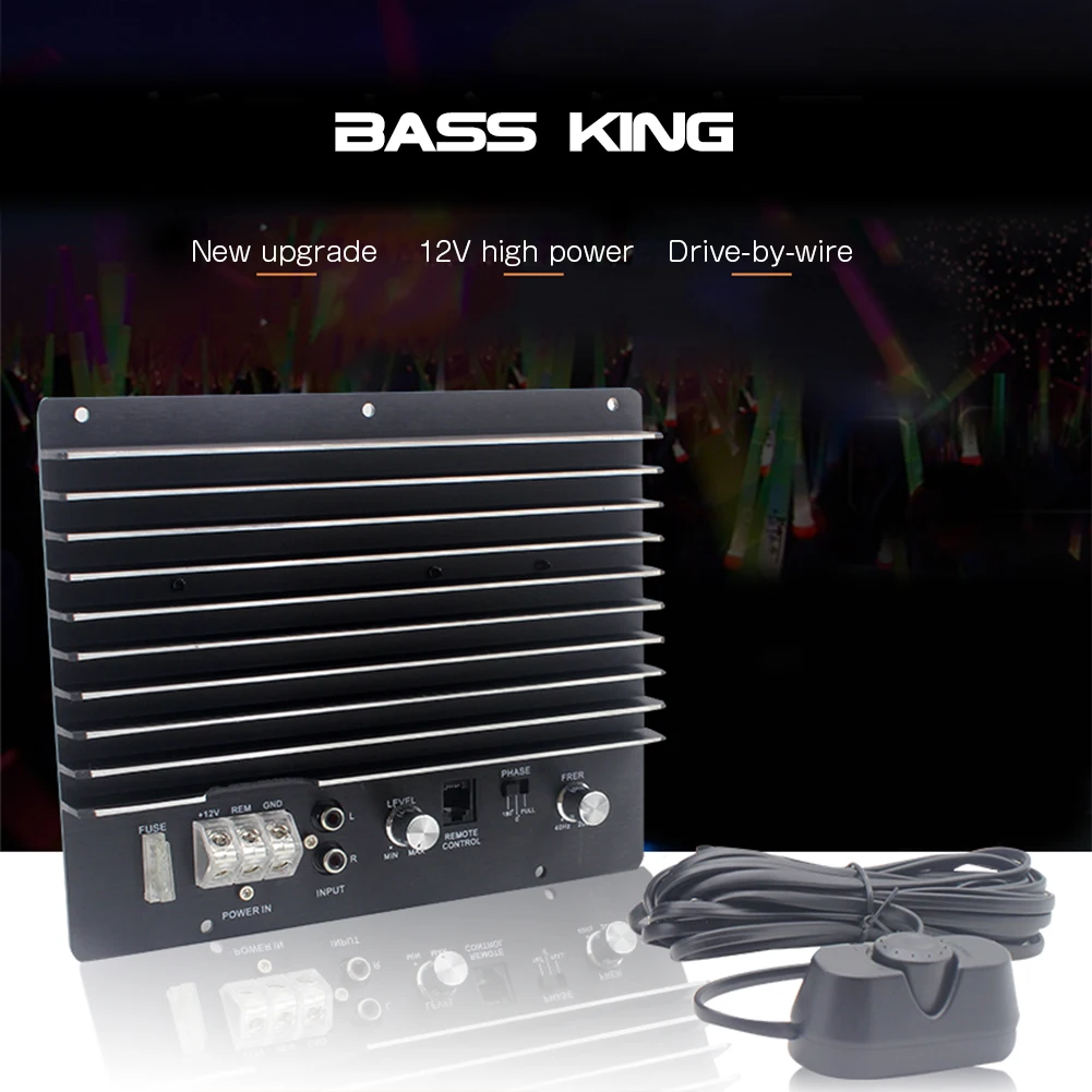 1500W 12V Car Audio Power Amplifier Subwoofer Powerful Bass Car Amplifier Board DIY Amp Board for Auto Car Player