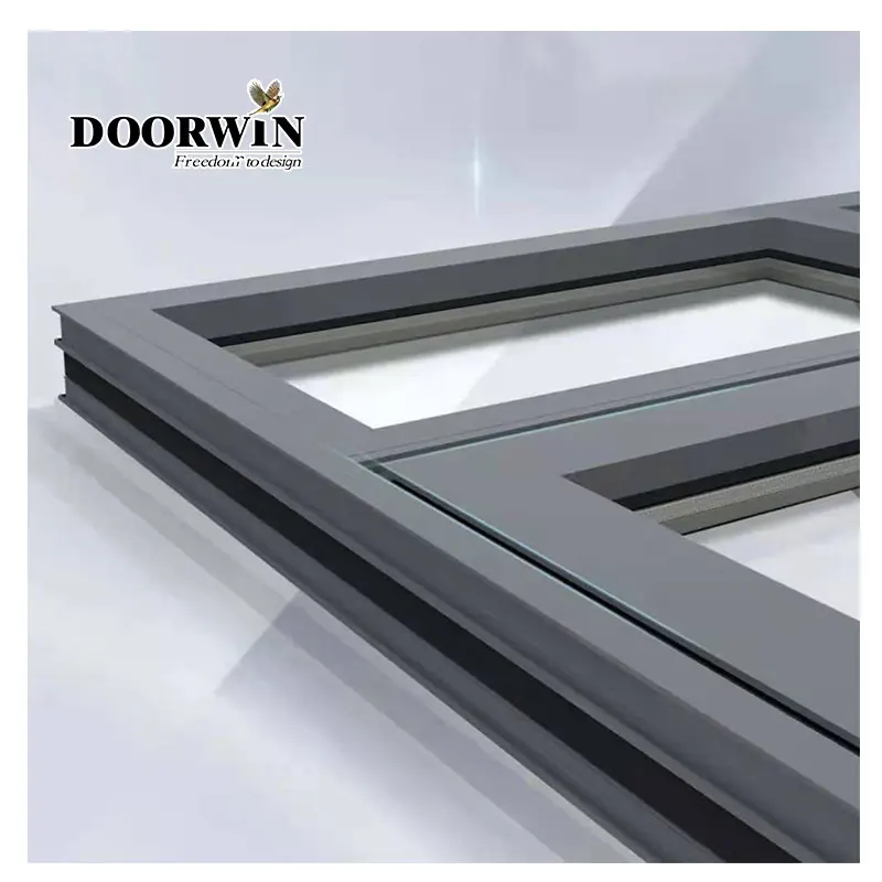  Оконная система Doorwin с тонкими линиями из алюминия минимизированные границы для максимального просмотра двойные закаленные оконные