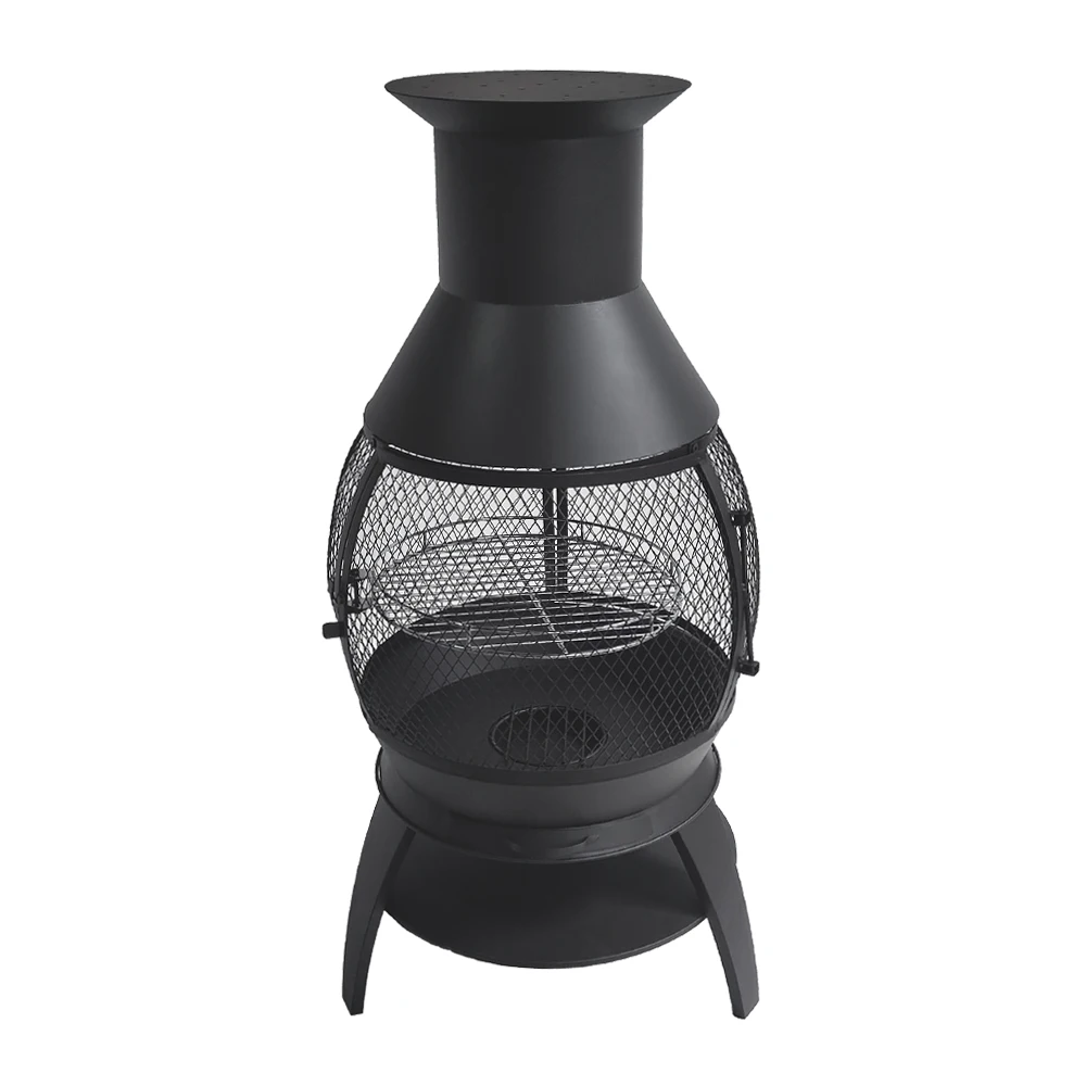 New Product Kd Structure Camping Wood Stove Firewood Heavy Duty Chimenea Decorativa