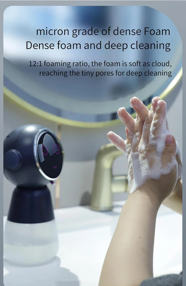 2023 new design spaceman shape cute cartoon automatic foam hand soap dispenser for babies USB rechargeable