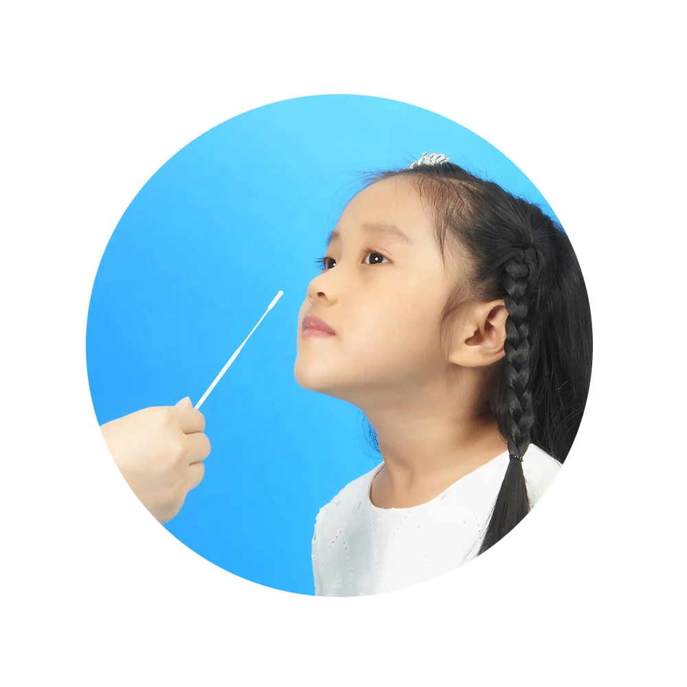 Medical Disposable Transport Collection Nylon Flocked Sterile Nasal Sample Swab