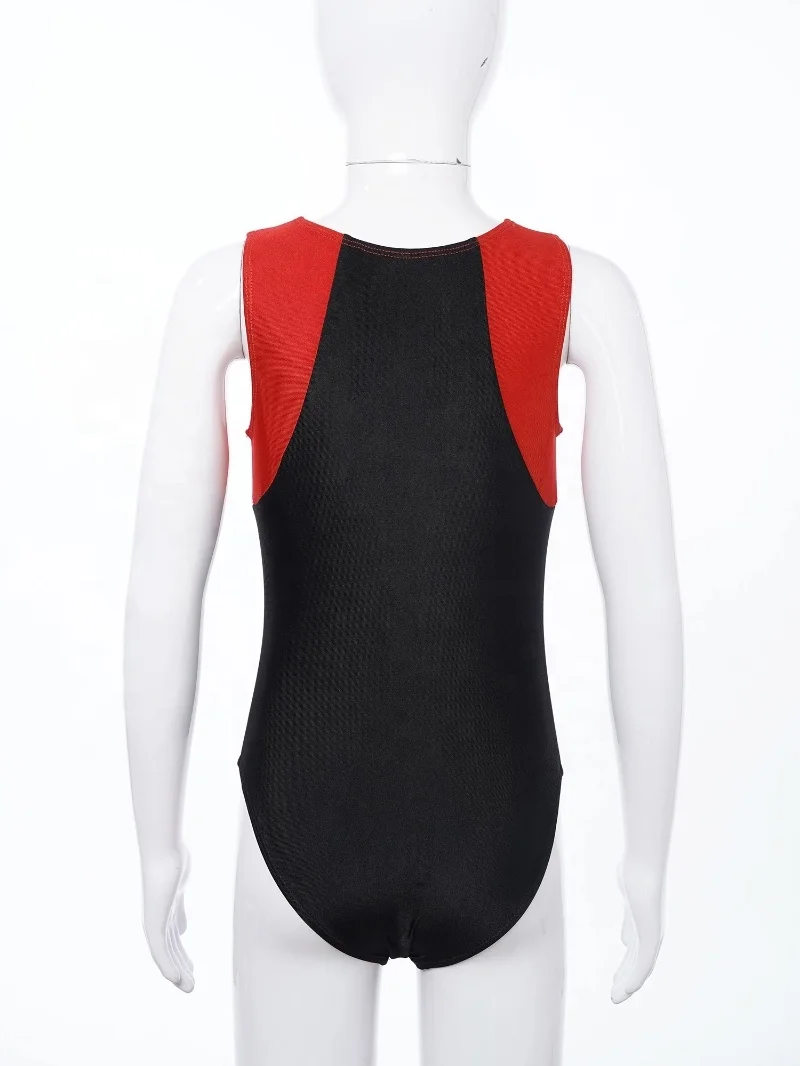 Kids Boys Custom Sleeveless sublimation gymnastic leotard Bodysuit with Shorts Set for Gymnastic Yoga