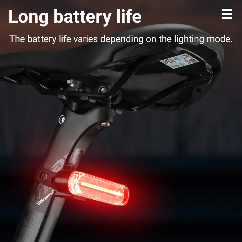USB Rechargeable Waterproof Bicycle Tail Light Mountain Bike Night Riding Warning Headlight Tail Light Outdoor Lighting