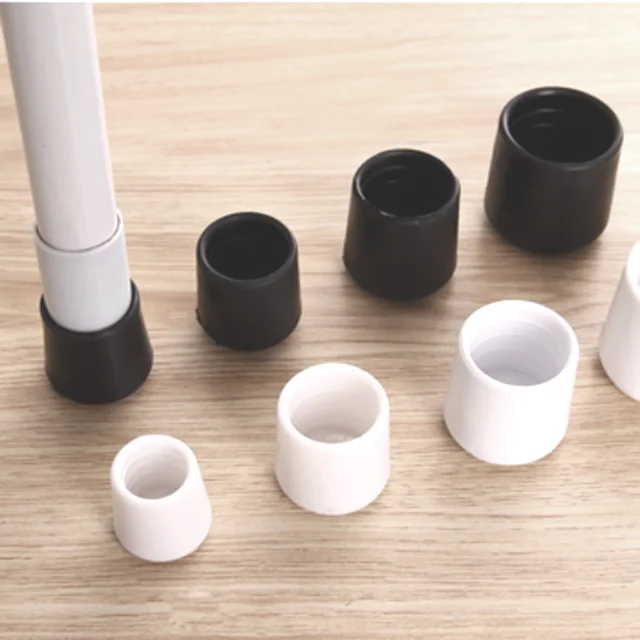 Wear resistance 19mm black round rubber chair tips
